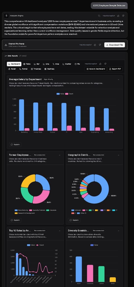 CSV cleaning report
