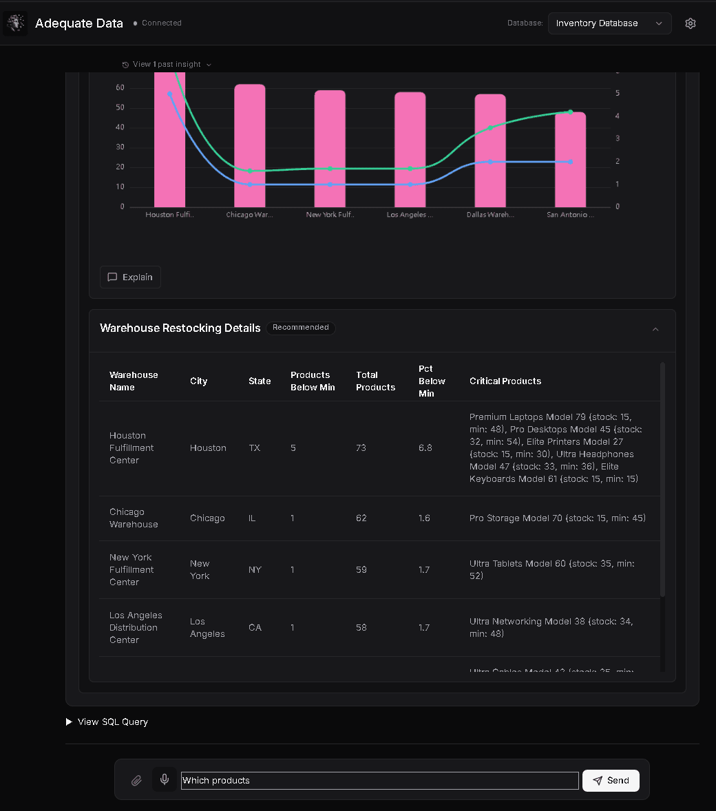 Query interface